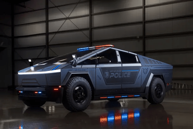 Cybertruck police car.