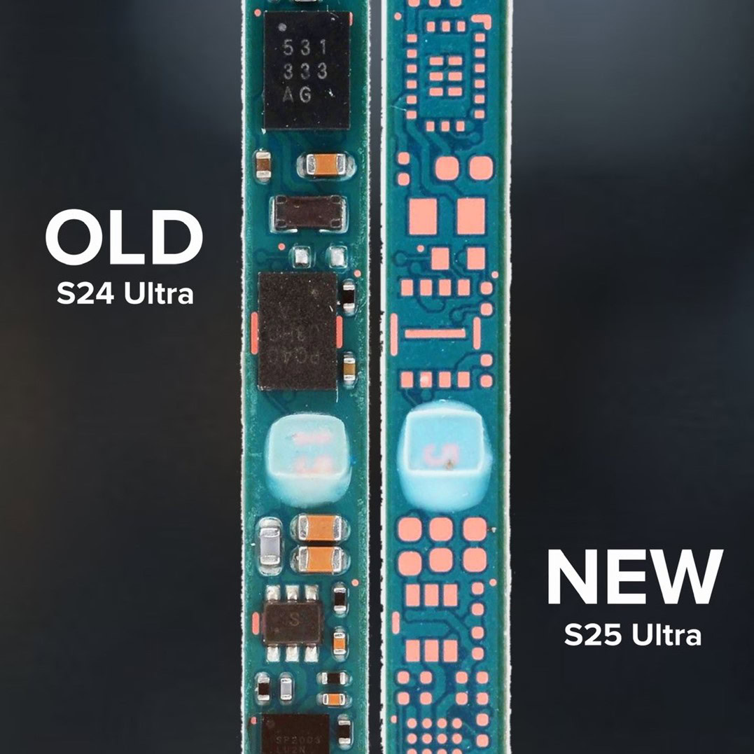 Samsung Galaxy S24 Ultra S25 Ultra S Pen Internal Comparison 1