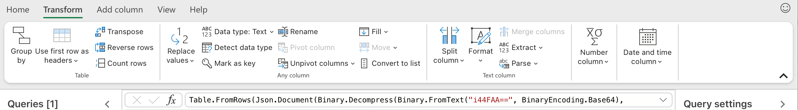 Power Query in Microsoft Excel provides a number of data transformation tools for analytics.