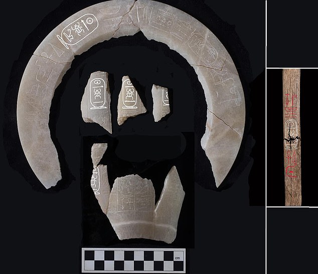 Dr Mohamed Ismail Khaled, Secretary-General of Egypt 's Supreme Council of Antiquities, said that fragments of vessels bore inscriptions identifying Thutmose II as the 'deceased king,' alongside the name of his wife, Hatshepsut