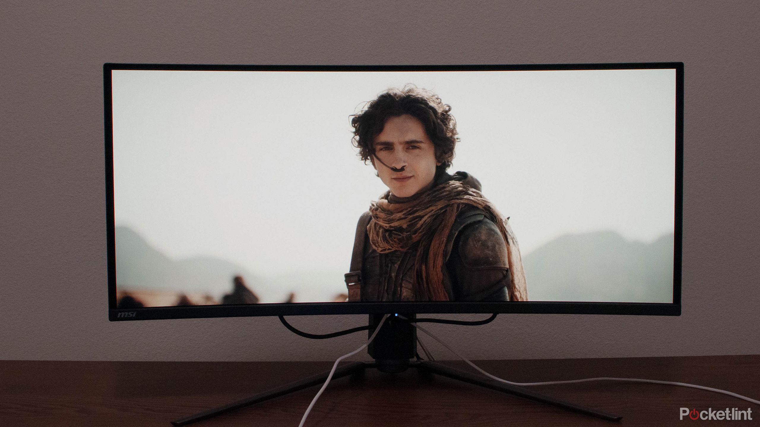 Watching Dune on the MSI MPG 341CQPX.