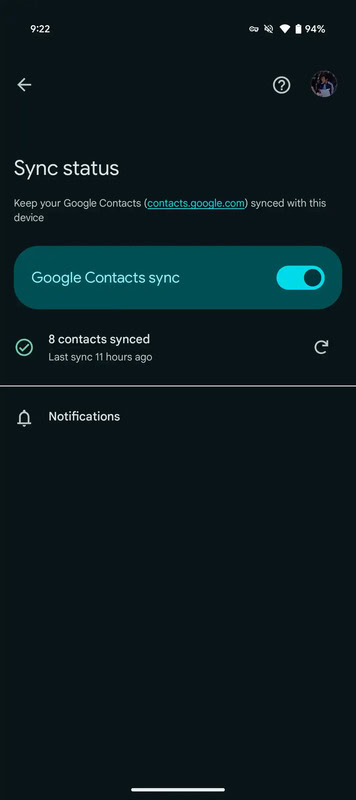 Google Contacts sync 4