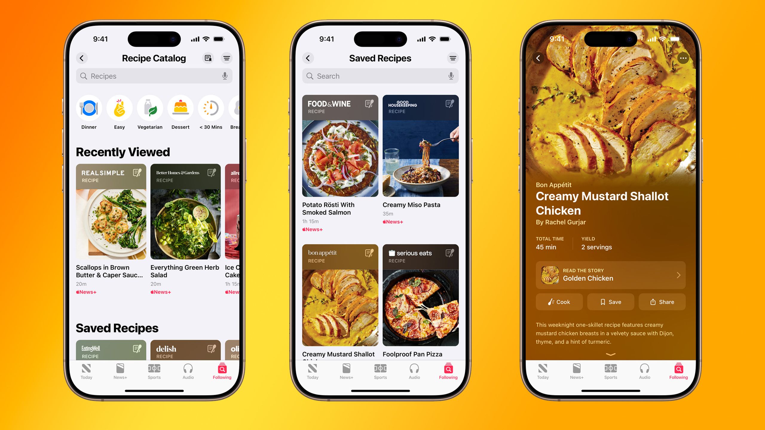 Apple News+ Food recipes