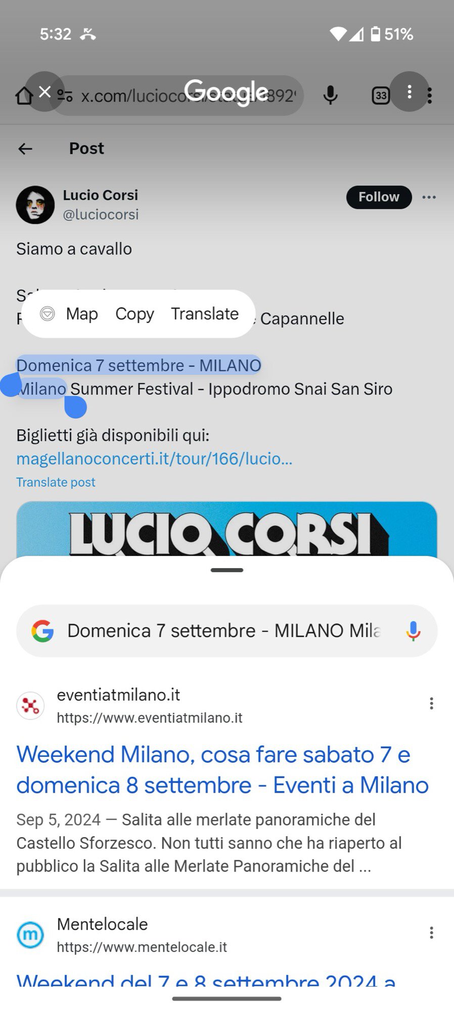 google circle to search screenshot map address