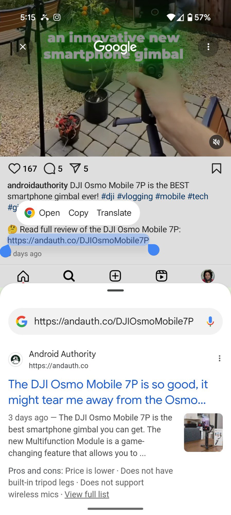 google circle to search screenshot web address