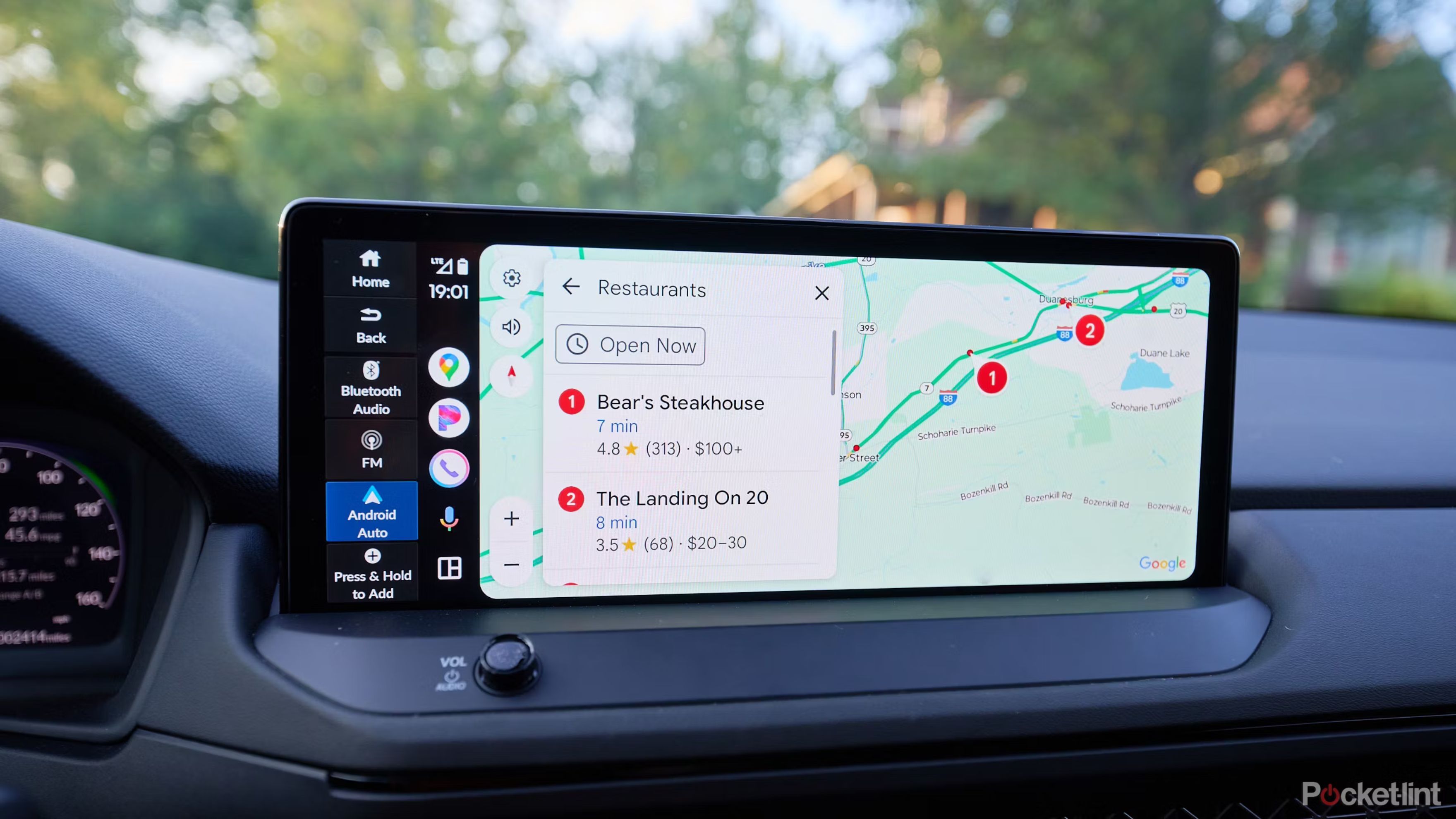 Google Maps Android Auto navigation to two locations