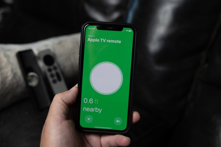 Finding an AirTag hidden inside an Apple TV Siri Remote case.