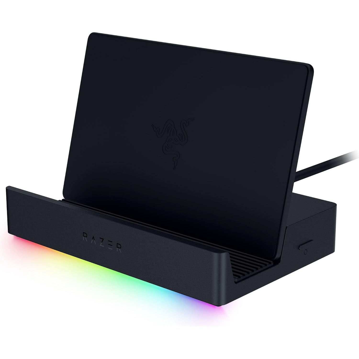 Render of the Razer Handheld Dock Chroma on a white background.