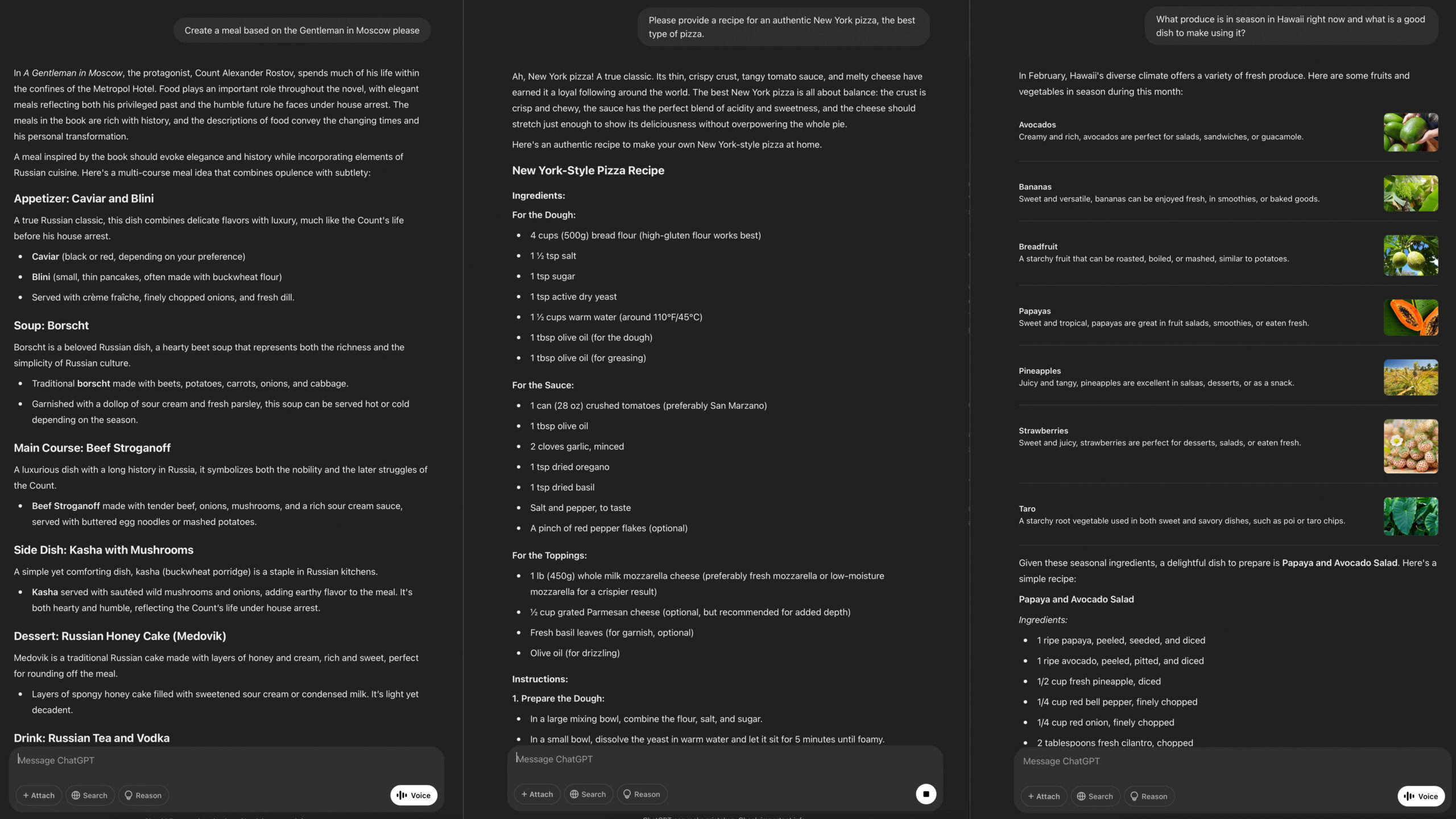 ChatGPT meal plan specifics