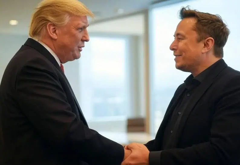 AI generated image of Trump and Musk