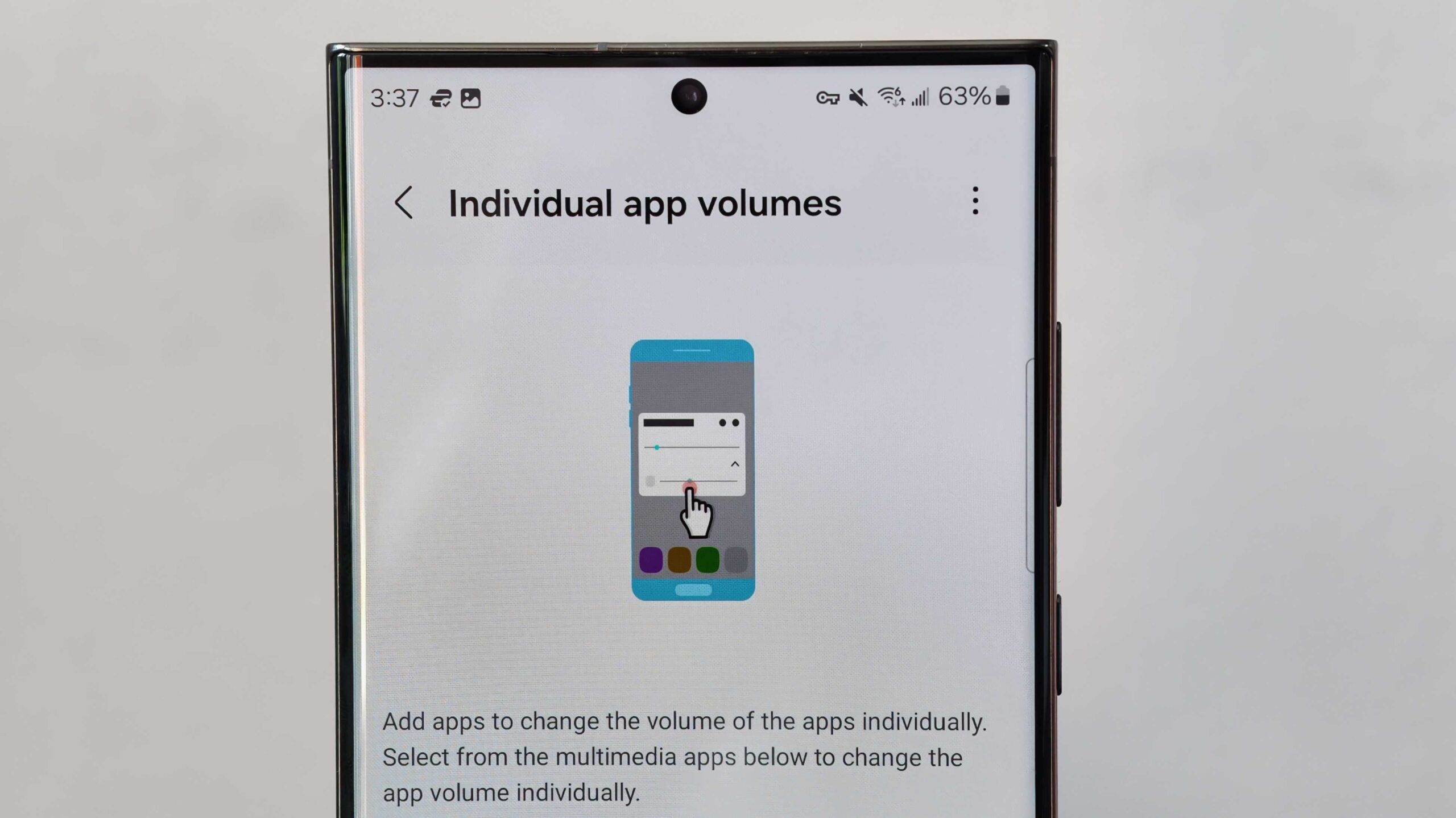 Samsung Sound Assistant individual app volumes