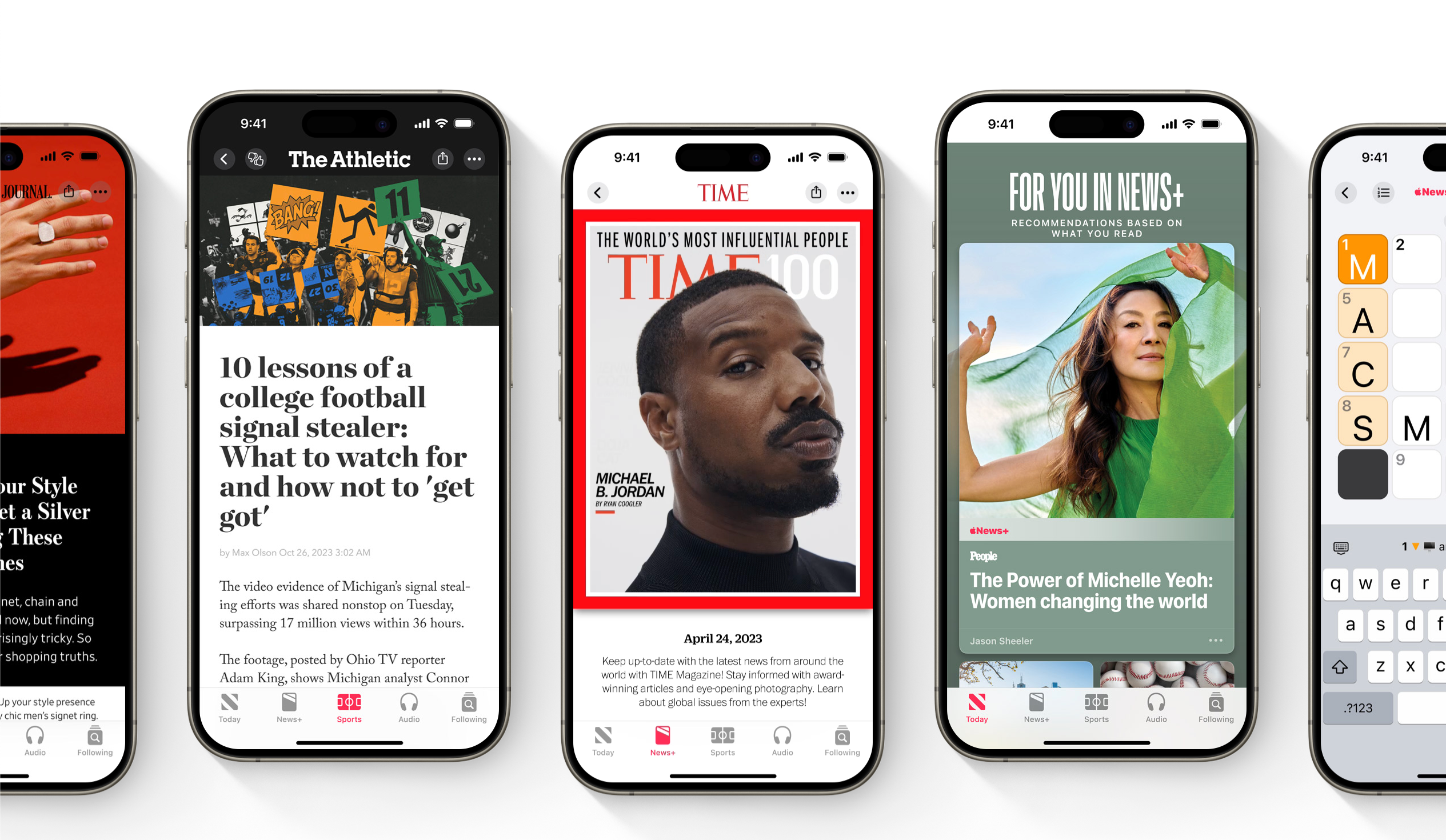 Apple News+ screenshots.