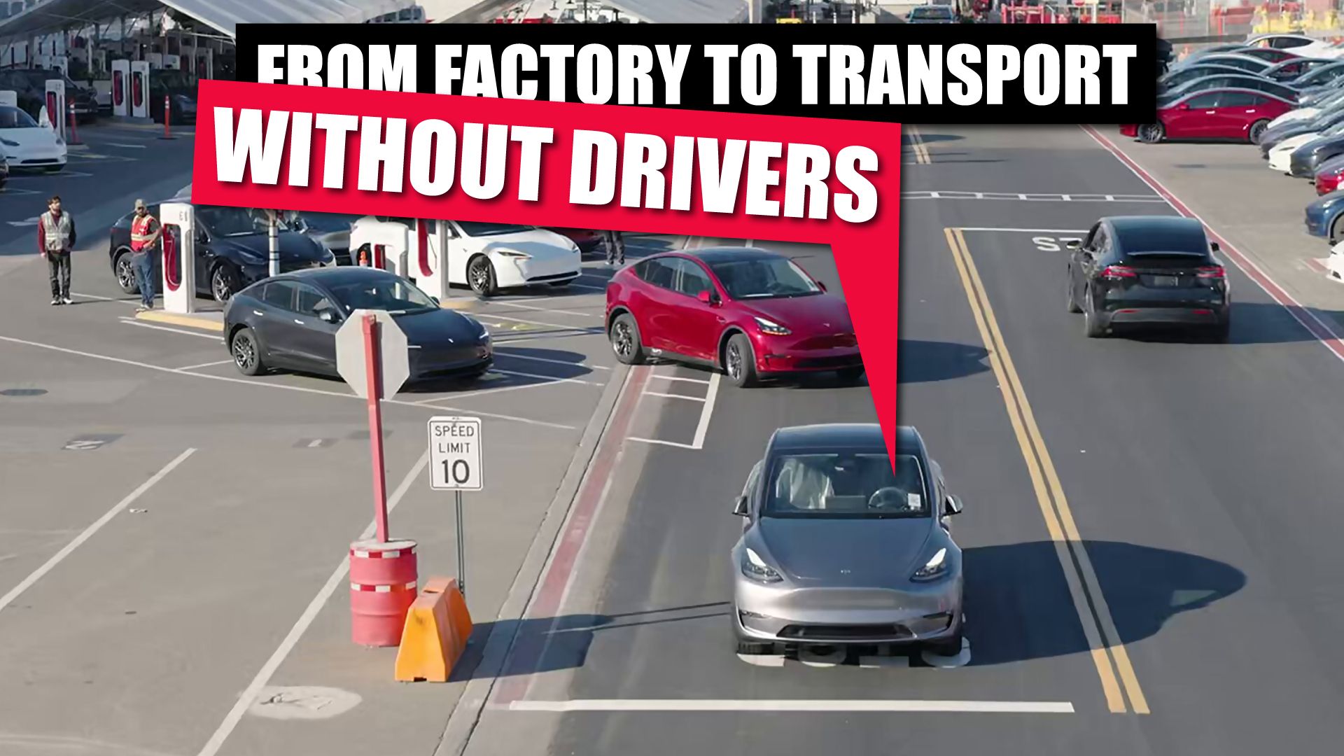 Teslas Drive From Factory to Transport Trucks Without Drivers