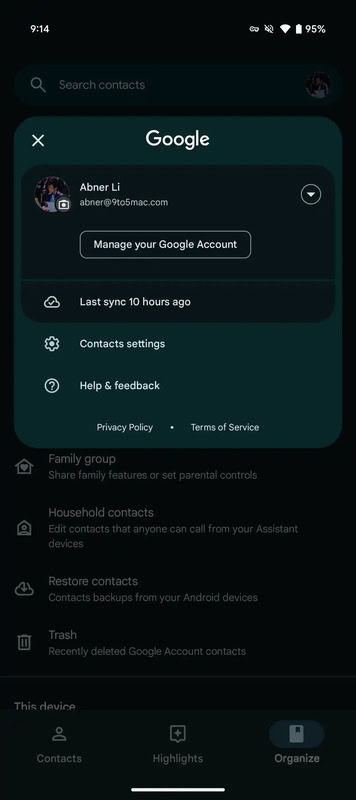 Google Contacts sync 2