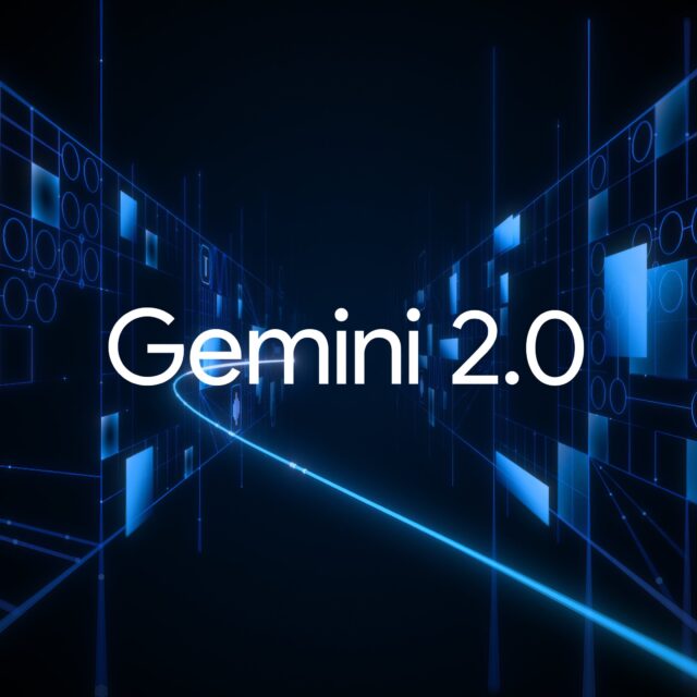 Gemini 2.0 text on blue background