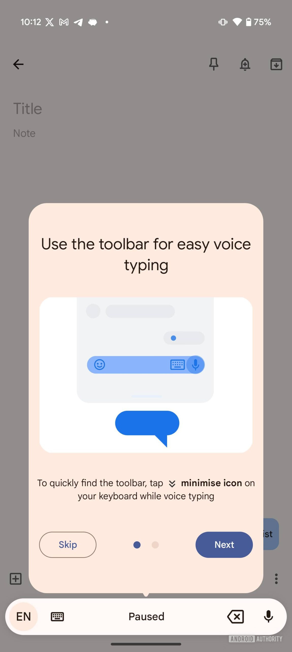 Gboard new Assistant Voice Typing UI 2