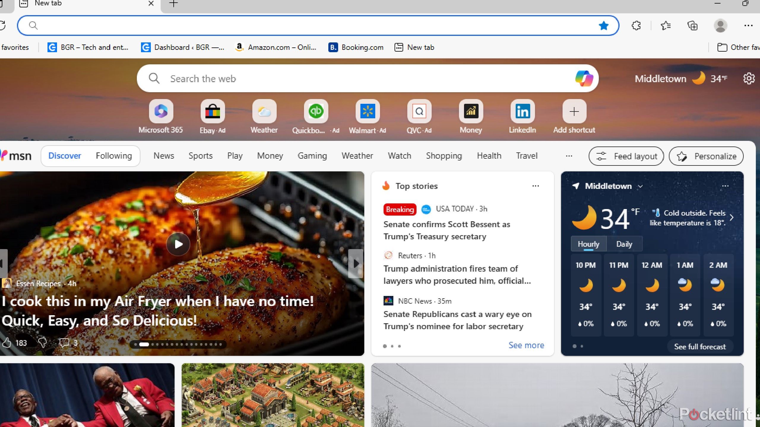 Microsoft edge full browser window. 