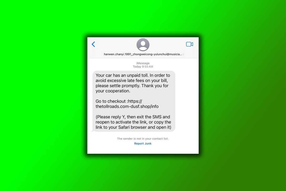 iphone smishing scam message