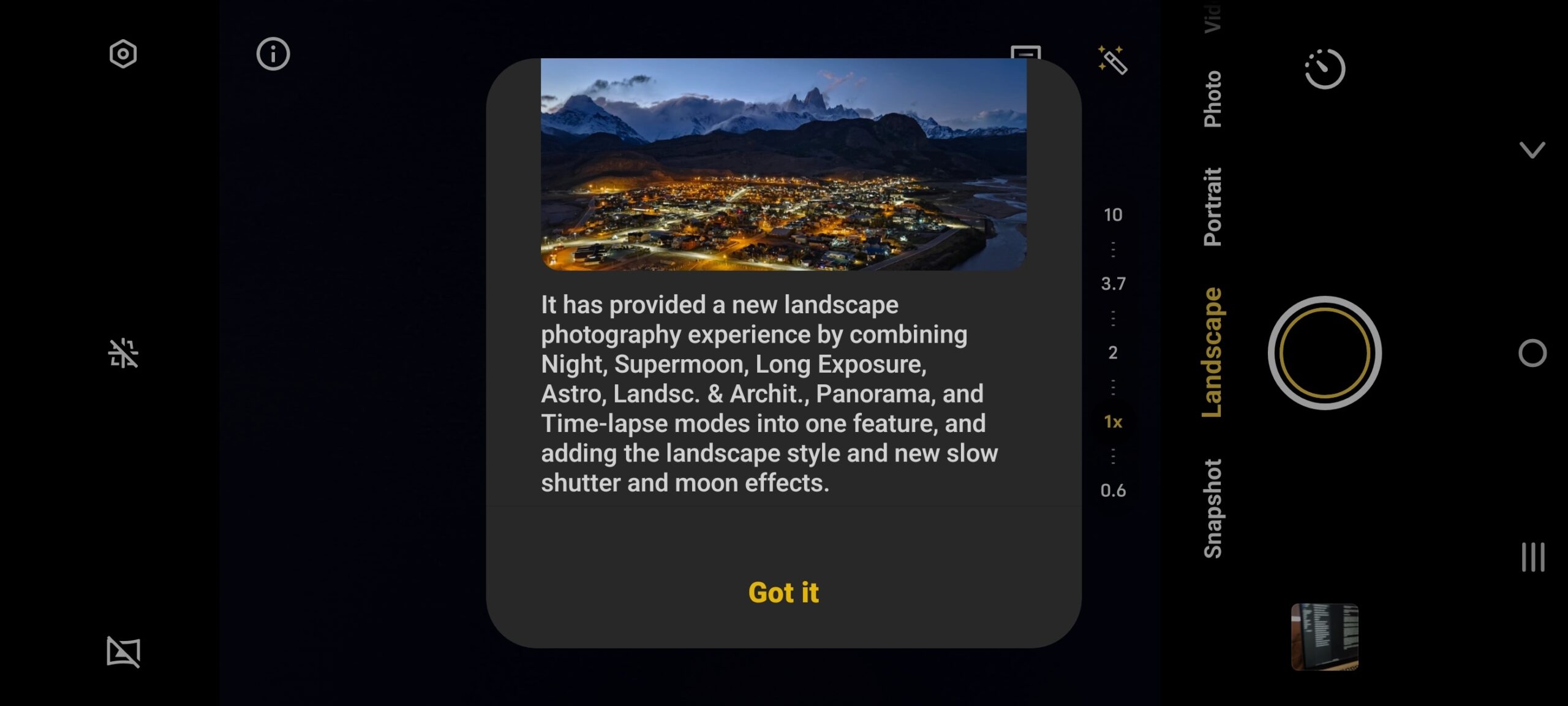 vivo x200 pro landscape mode info