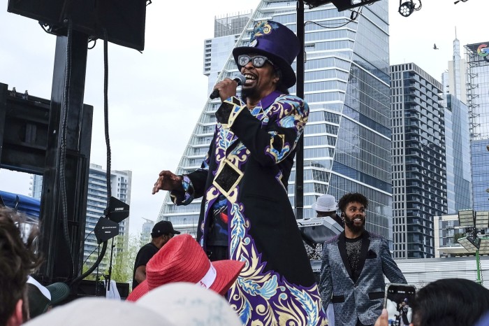 Bootsy Collins on the Lady Bird Lake stage at the SXSW conference in Austin, Texas, last March