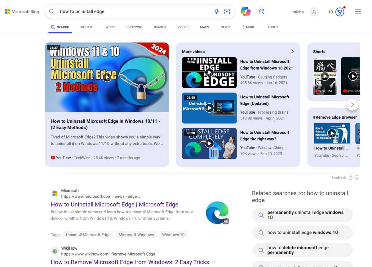 bing search results how to uninstall microsoft edge