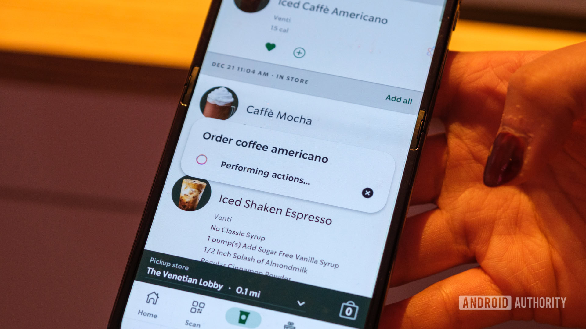 motorola moto ai lam starbucks app