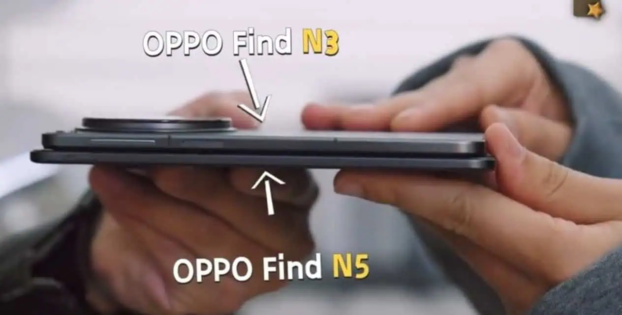 OPPO Find N3 vs N5 thickness