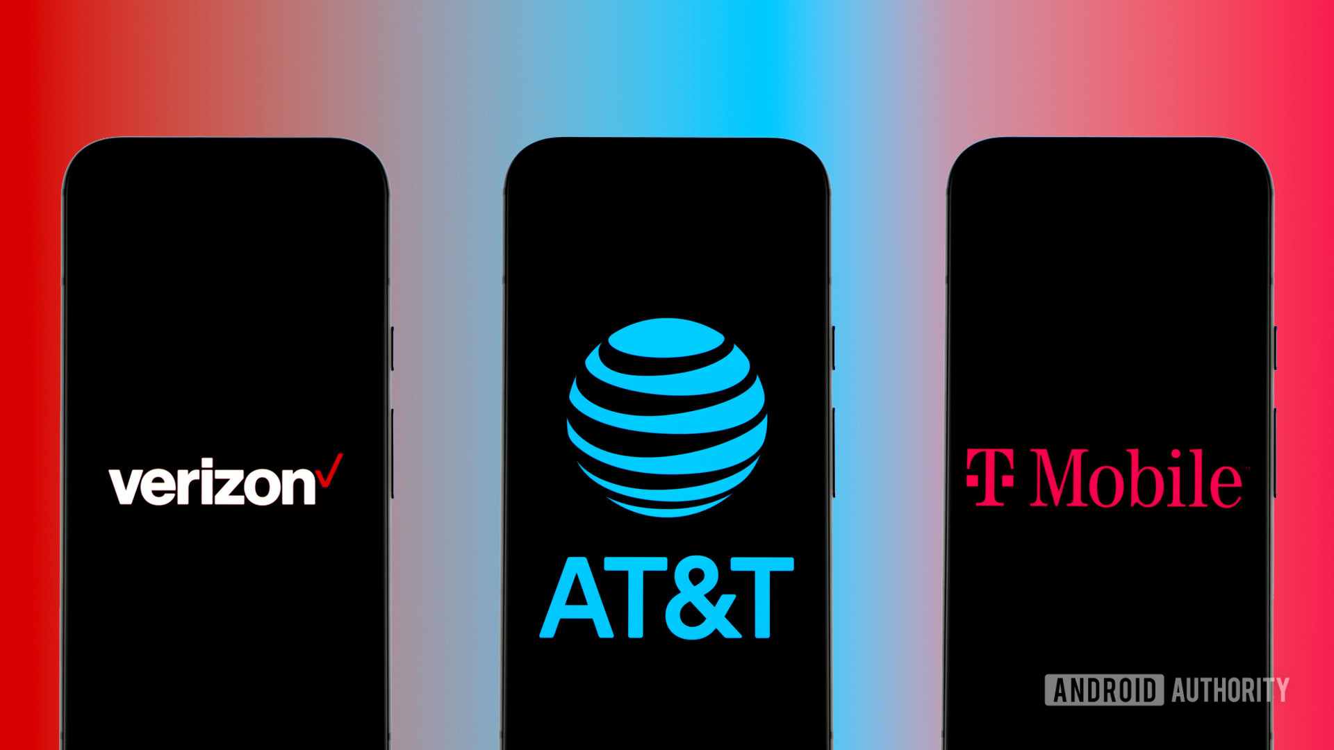 Stock photo of major US carriers Verizon Wireless, AT&T, and T Mobile (5)