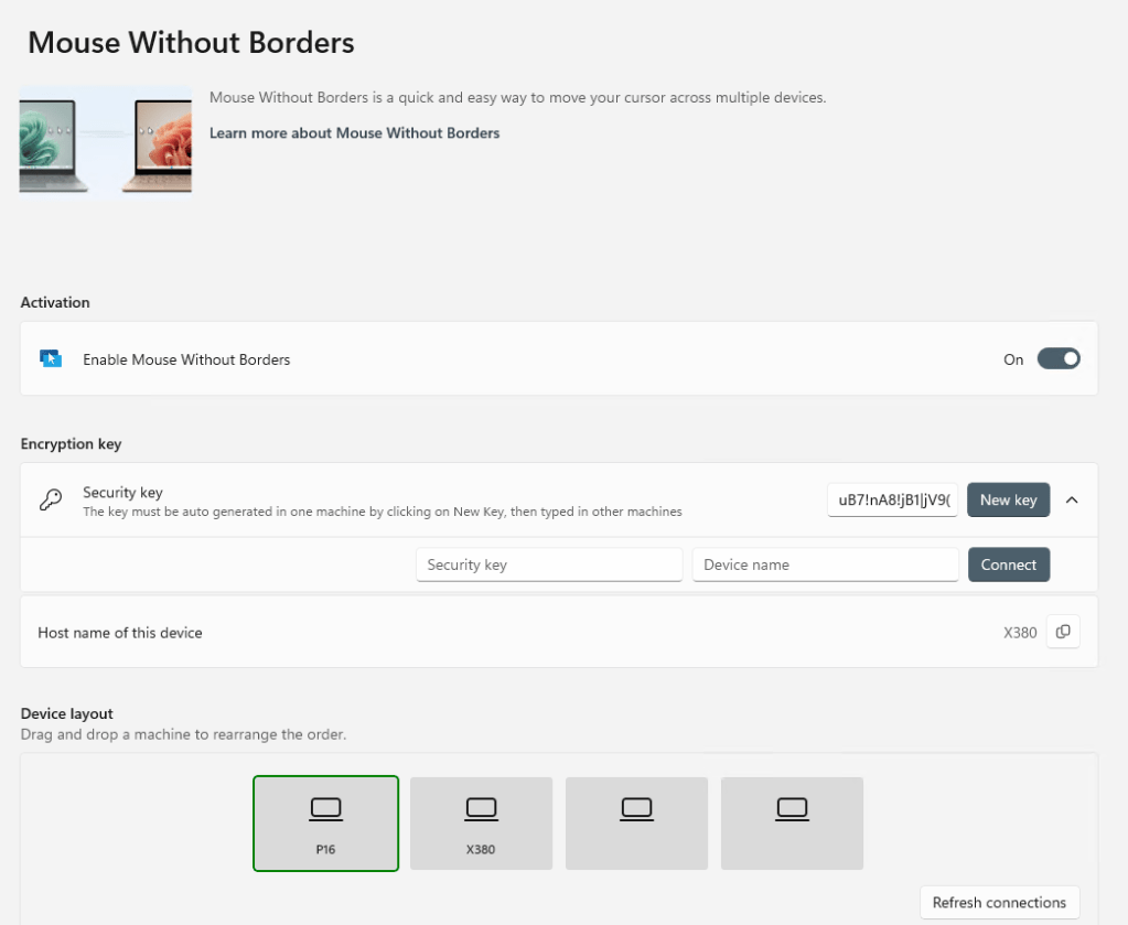 settings for mouse without borders powertoy