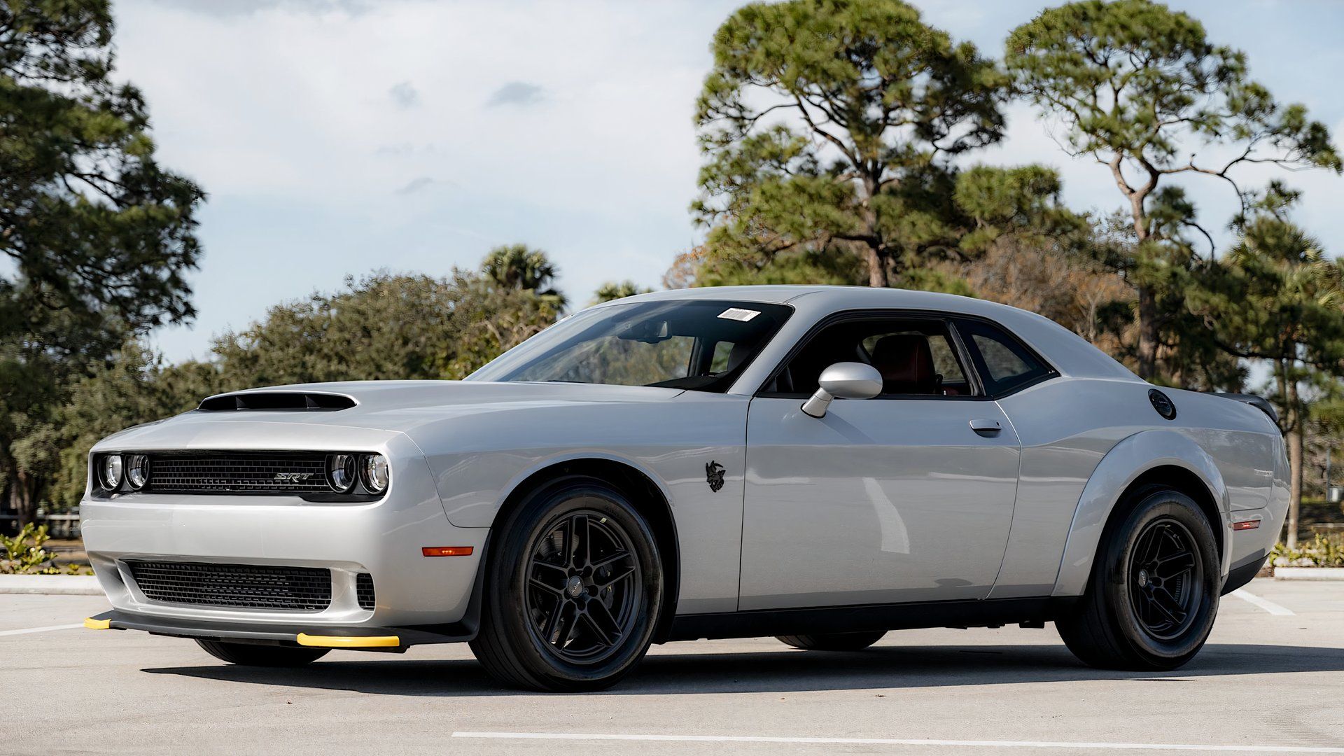 2023 Dodge Challenger SRT Demon 170 in silver parked in parking lot