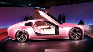 Jaguar Type 00, shown in Miami Pink, was designed with a younger, hipper customer in mind.