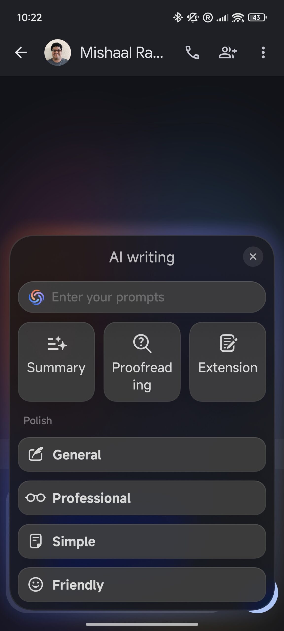 AI writing tools in HyperOS 2 on Xiaomi 15