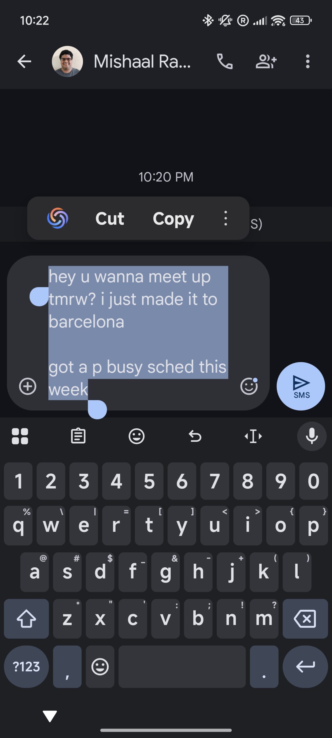 Text selection menu in HyperOS 2 on a Xiaomi 15