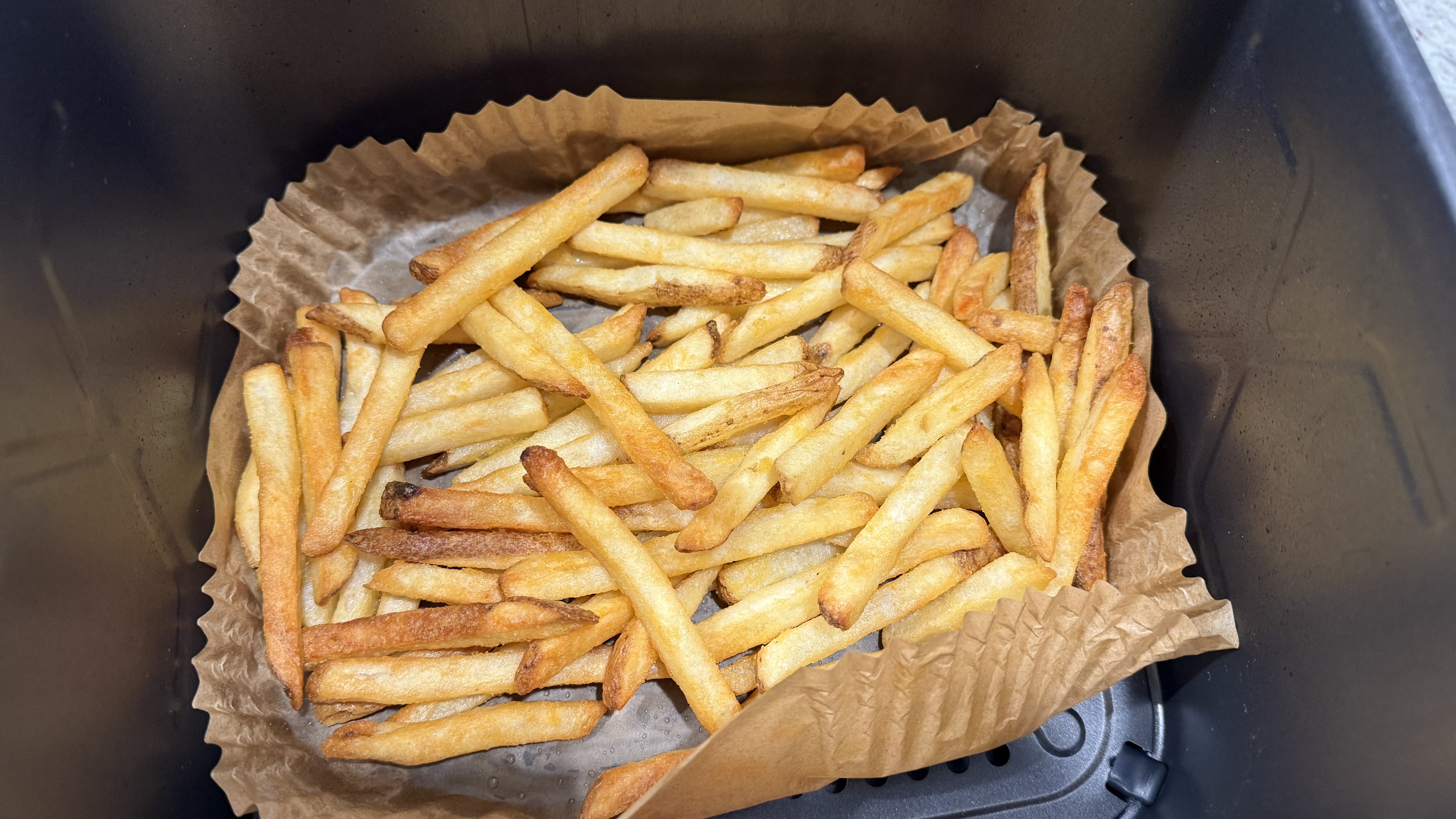 Variety of foods made while testing the Kalorik Vivid Touch air fryer