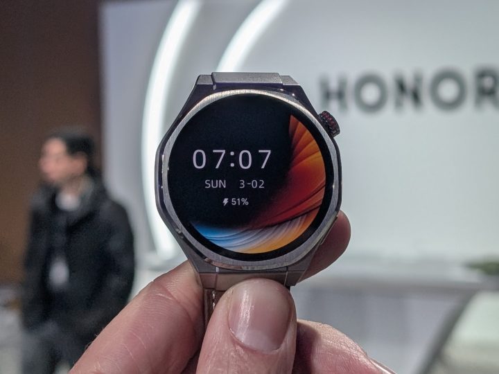 Honor Watch 5 Ultra held up high