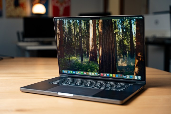 The MacBook Pro 16-inch on a table.