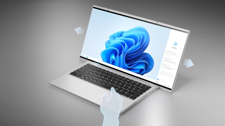 The Compal Infinite laptop concept with horizontally extending display