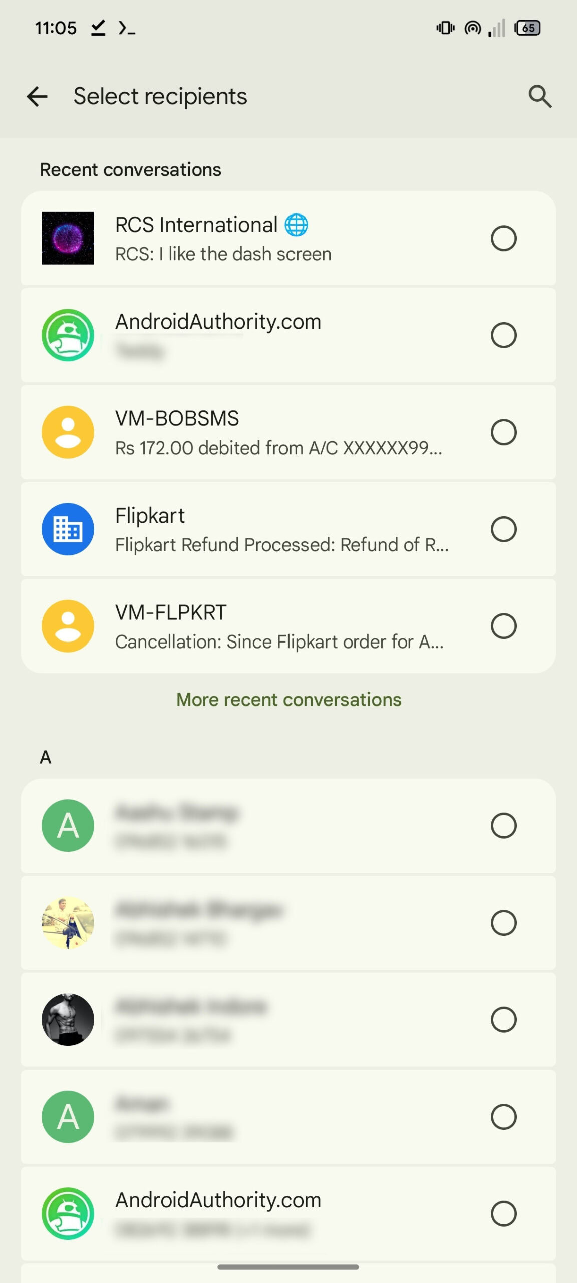 Google Messages new forward message UI AssembleDebug