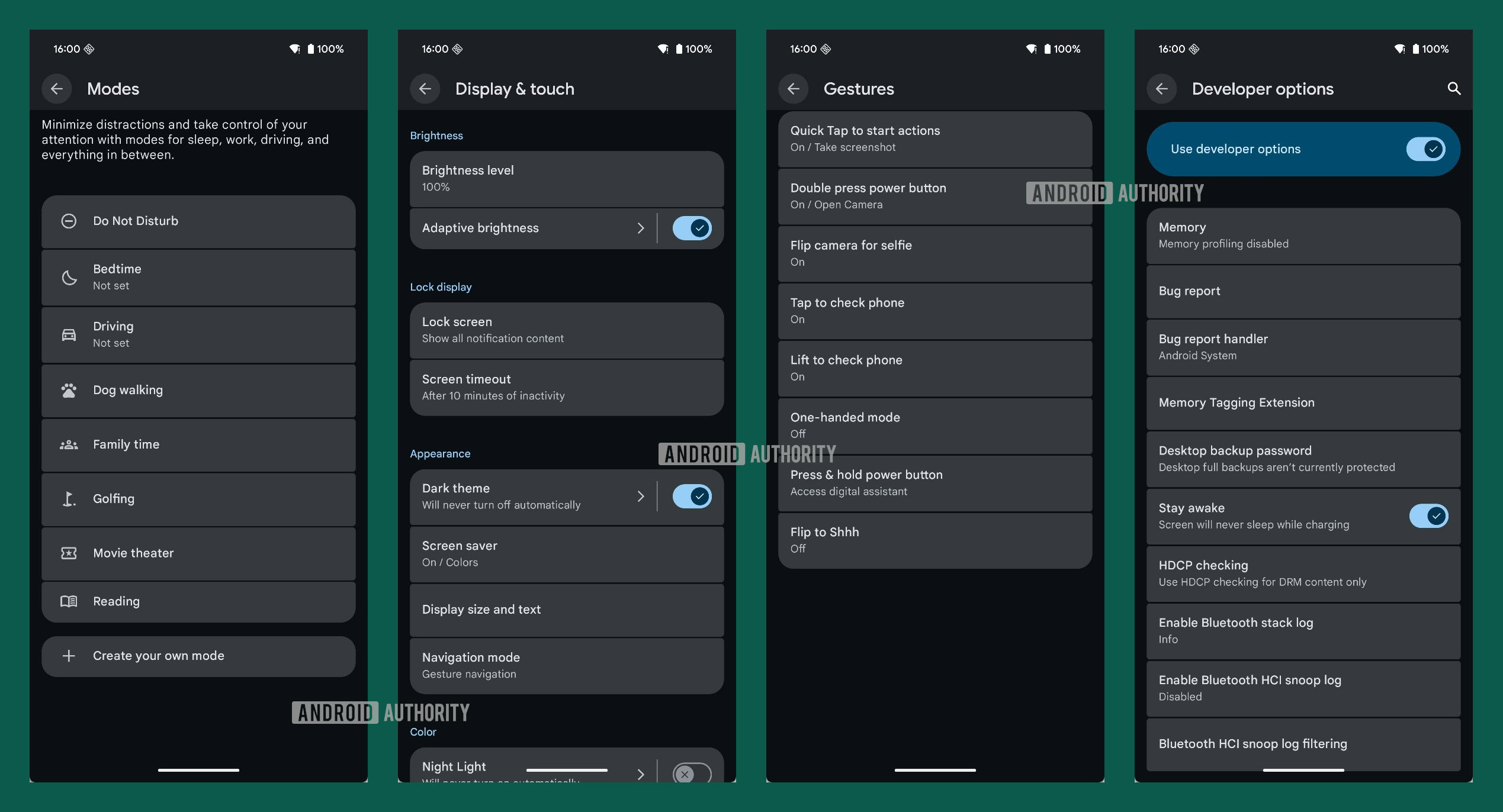 Android 16 expressive Settings design in dark 2