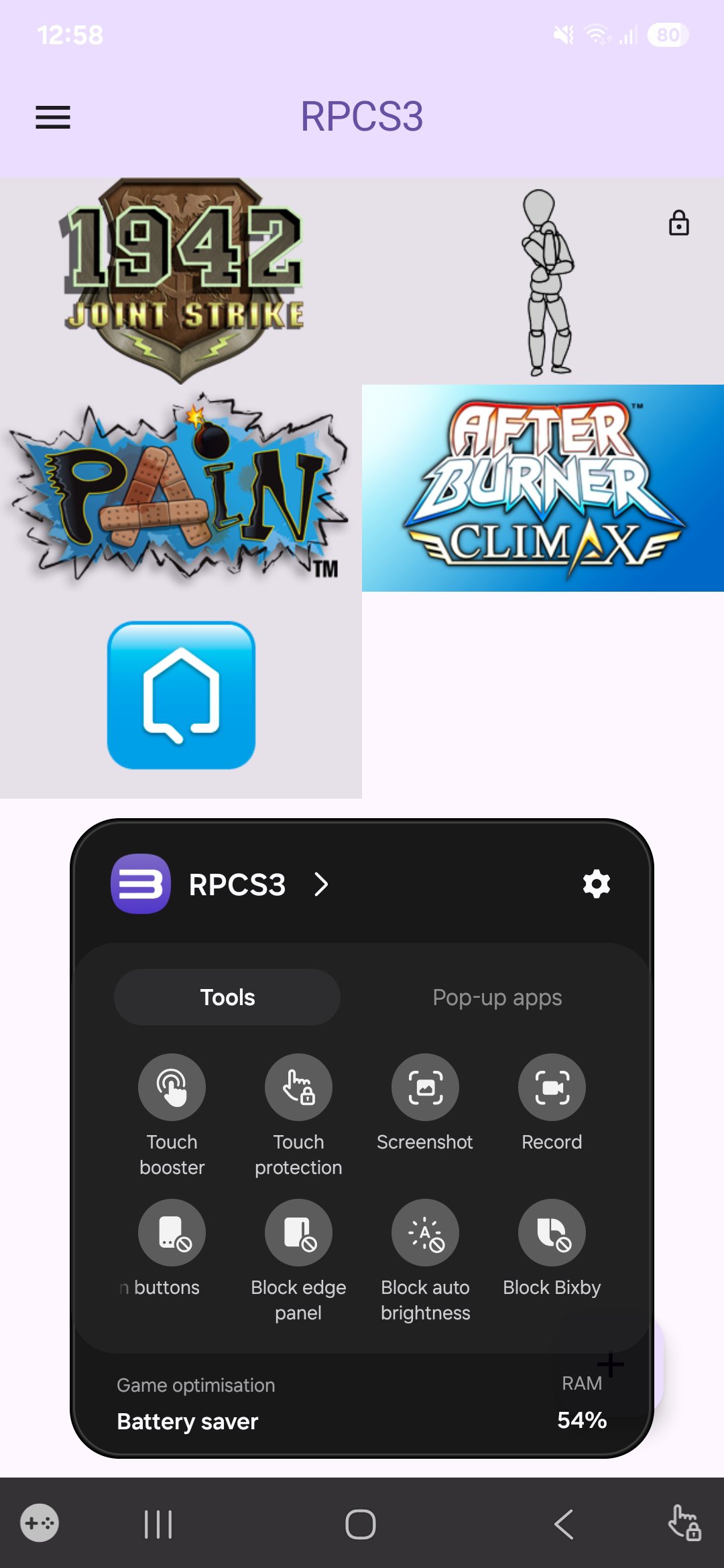 Samsung Game Booster Plus One UI 7 RPCS3