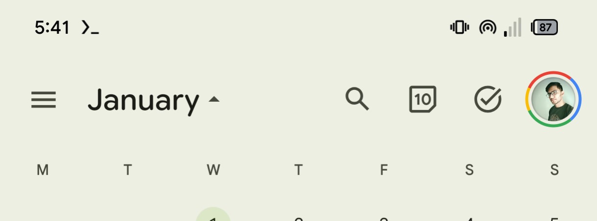 calendar google sans font 2