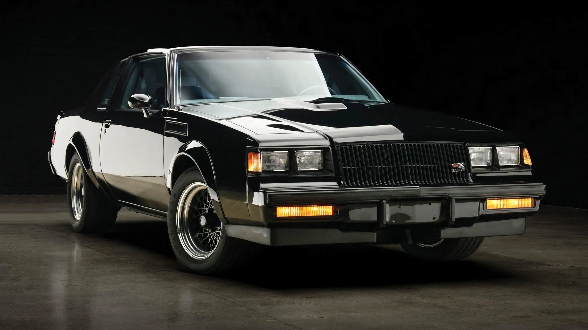 3/4 front view of 1987 Buick GNX