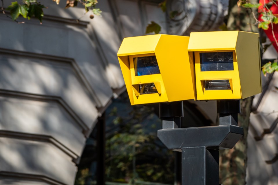 Yellow box speed camera.