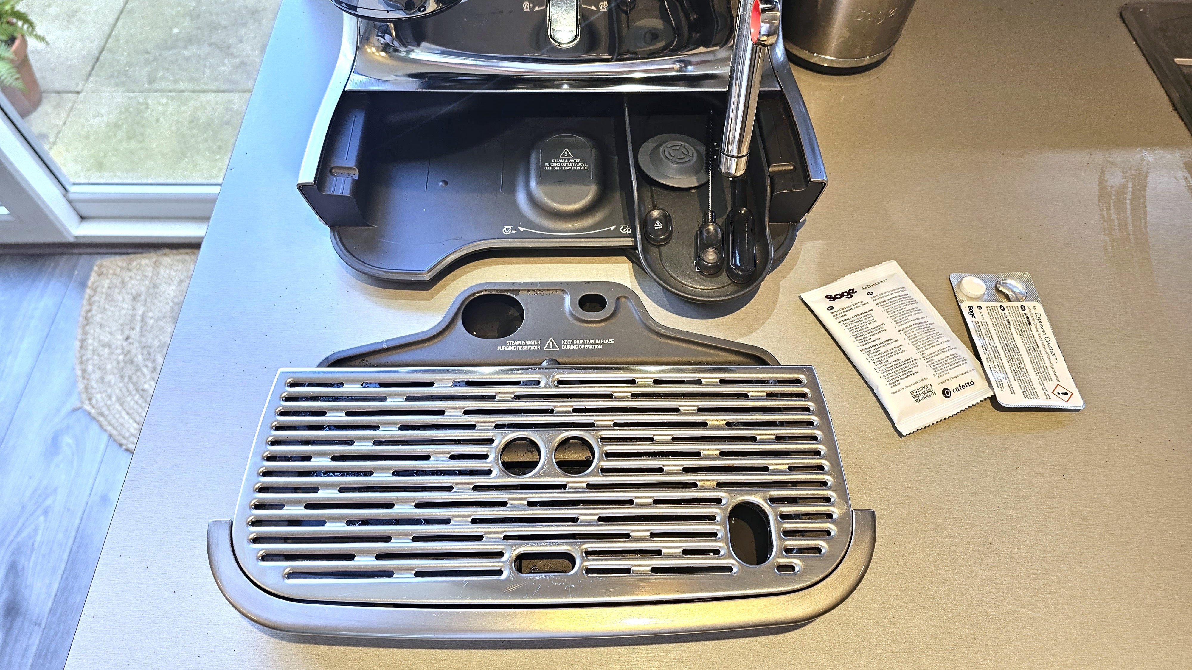 Sage Oracle Jet coffee maker drip tray removed