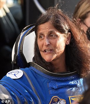 BEFORE: Williams pictured as she prepared to leave Earth