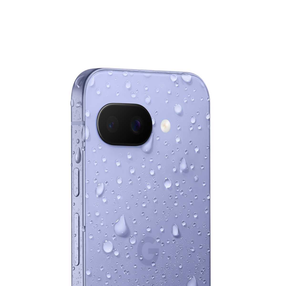 Pixel 9a with Water Droplets