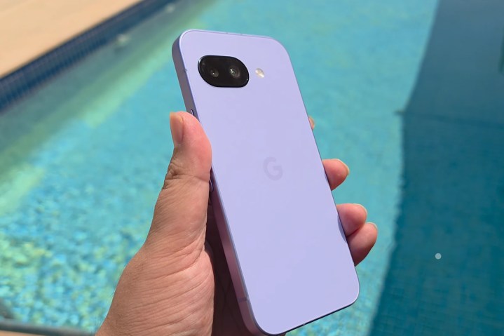 Rear view of the Google Pixel 9a.