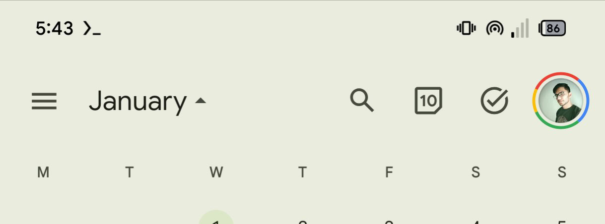 calendar google sans font 1