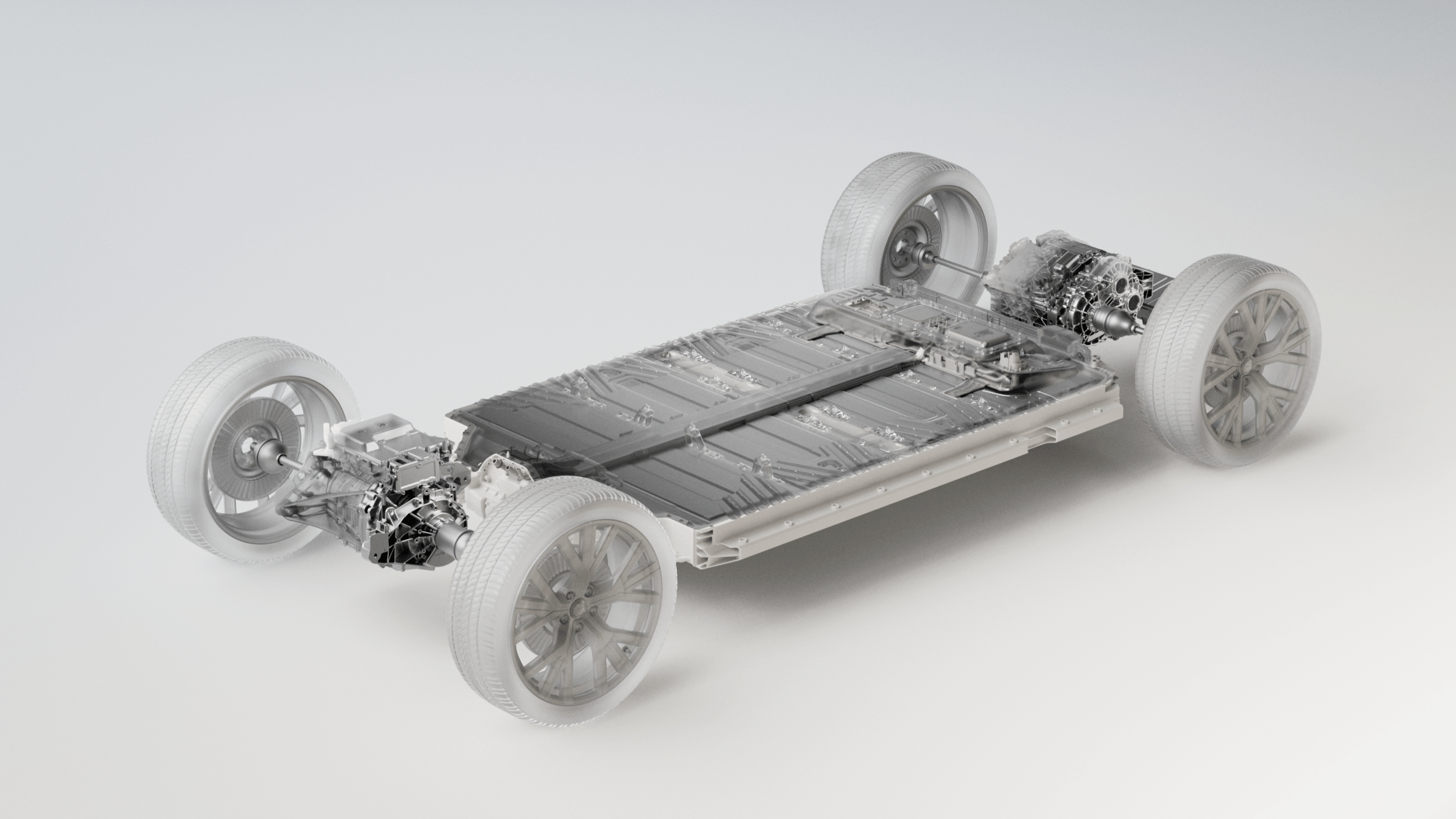 Rendering of vehicle skateboard