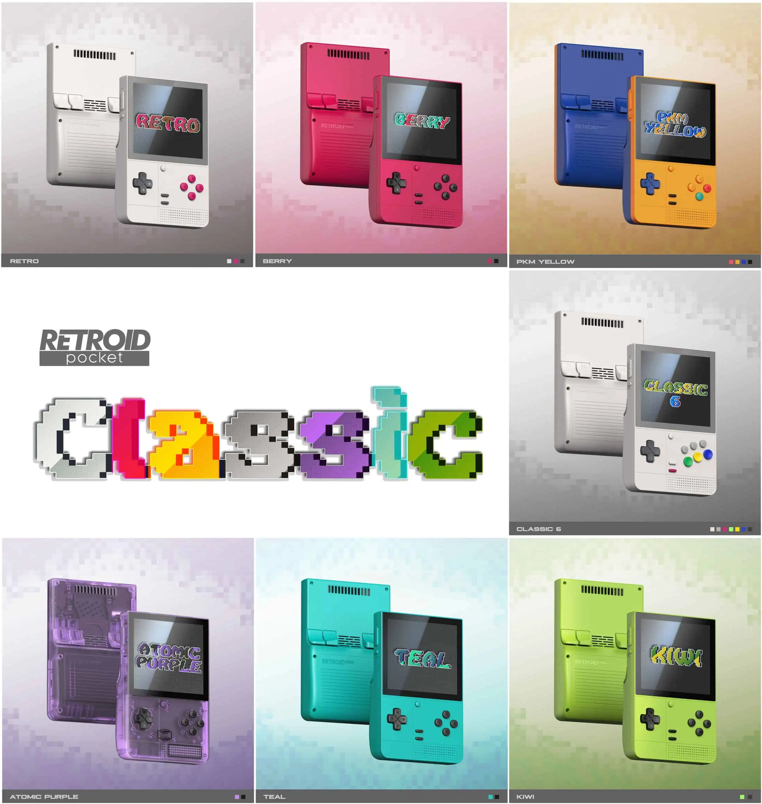 Retroid Pocket Classic colors